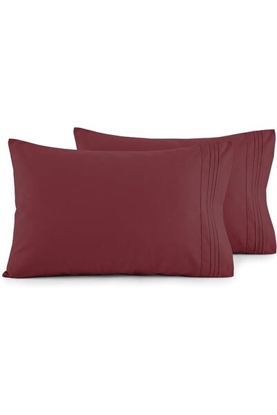 Elegant Comfort طقم أغطية وسائد فاخر فائق النعومة من قطعتين، 1500 خيط، جودة م...