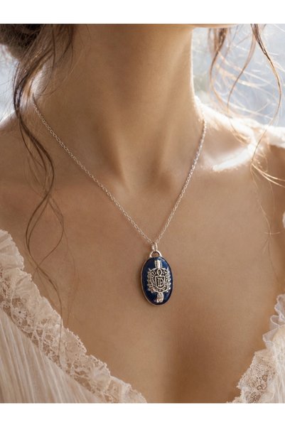 h&b design jewel Gümüş Kaplama Vampir Damon Kolye