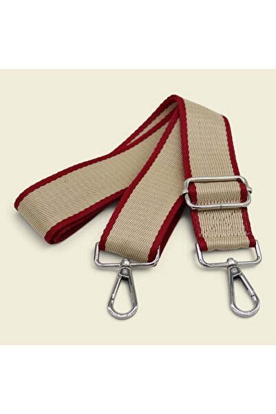 Anatolia 4 cm Red-Cream Polyester Adjustable Bag Strap (4cm X 20 cm)