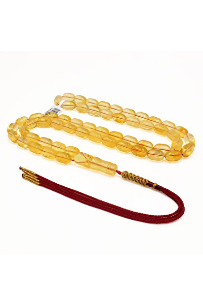 Generic Brand Clear Baltic Amber Prayer Beads – 56 Beads,8.5-13.5mm Barrel Sh...
