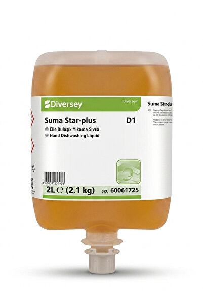 Diversey Suma Star-plus D1 Konsantre Elde Bulaşık Yıkama Sıvısı 2 L