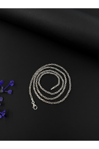 GÜMÜŞHANEM SİLVER 925 Ayar 3MM Kare Kral Zincir Kolye