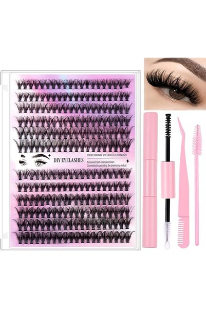 U-HOOME U HOOME DIY Lash Extension Kit Volume Lash Clusters 30D+40D D Curl In...