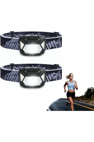 GoodTool Adjustable Headlamp Flashlight 2-Pack, IPX4 Waterproof High Lumen Br...