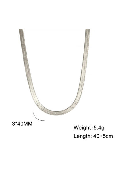 Peach Jewelry Αλυσίδα Κολιέ Ανοξείδωτο Ατσάλι 304 40+5εκ 3χιλ.