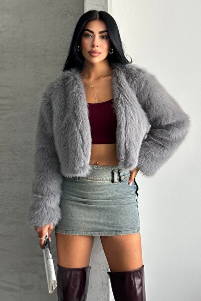 MyBella Premium Faux Fur Jacket Without Collar