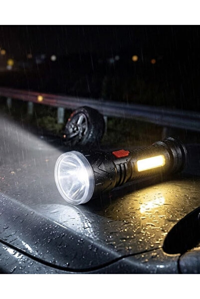 Soft Tr Uzun Menzilli Işıldak Şarjlı 9 LED 4 Kademeli Aydınlatma