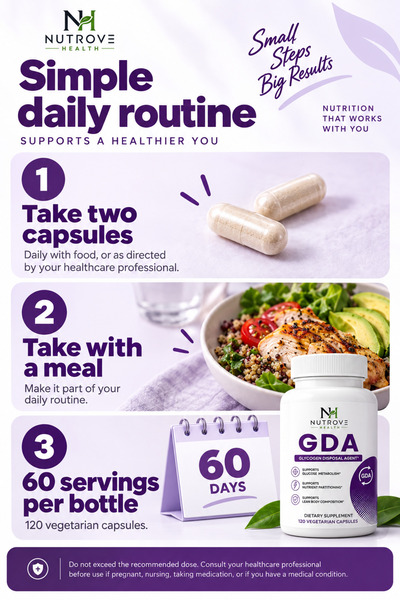 Nutrove Health GDA Food Supplement, 120 Vegetarian Capsules