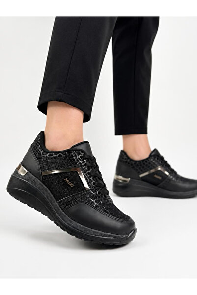 Lidora Kadın Siyah Su Geçirmez Günlük Sneaker AYK3068