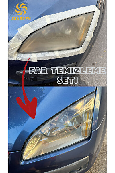 CIARVEN Yeni Nesil Profesyonel Araba Far Temizleme Ve Parlatma Seti - 17 Parç...