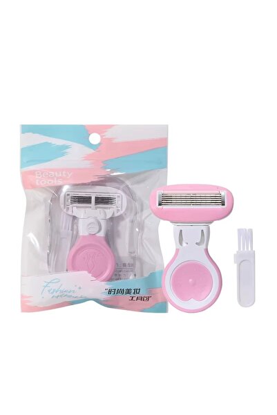 Generic Brand Multi-Blade Razor for Women with Cleaning Brush - Pink