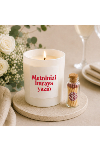 Kişiye Özel Mesajlı Kokulu Mum | Yazılı Hediyelik Mum | Dekoratif Mum | Sevgiliye Hediye | Doğum Günü Hediyesi