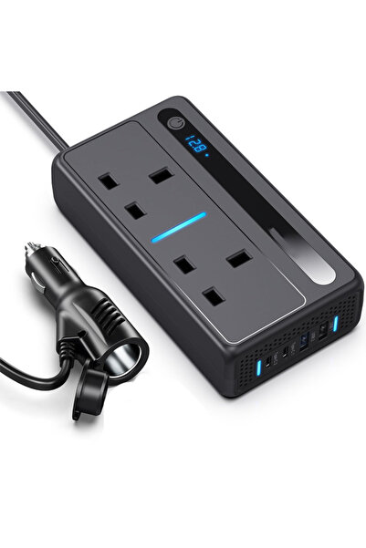 NKX Car Power Inverter 300W with USB-C PD 36W & QC 3.0, 12V/24V to AC Convert...