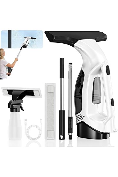 Forubar Cordless Window Vacuum Squeegee, 2000Pa Electric Window Cleaner with ...