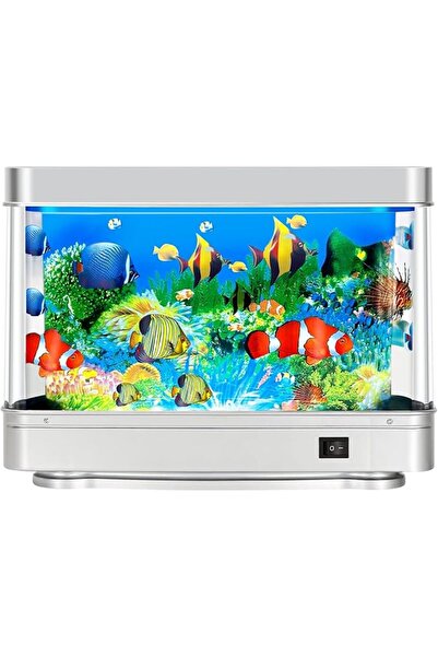 DoubleCare Fake Fish Tank,Virtual Ocean Moving Fish lamp,Fake Aquarium Decor,...