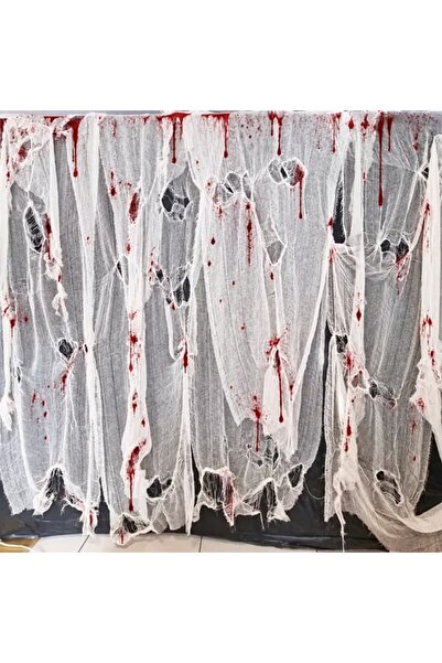 parti show Cadılar Bayramı Halloween Yapay Kanlı Arka Fon Süsleme Seti