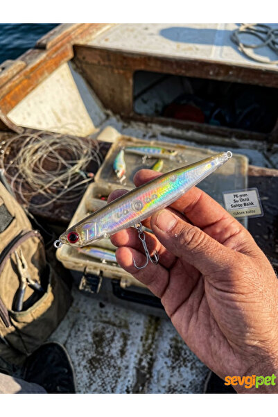 sevgipet Rapala 76 mm Su Üstü Sahte Balık (Yaralı Balık Aksiyonlu Maket Yem)