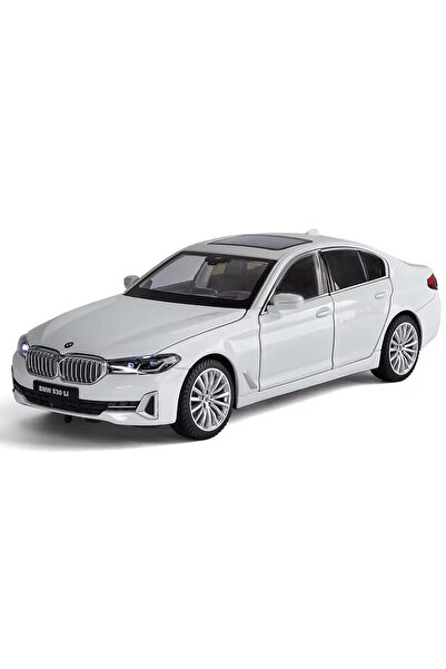 Feyza Oyuncak 1:24 BMW M5 Serisi LCI Çek Bırak Metal Araba Beyaz | 8+ Yaş | S...