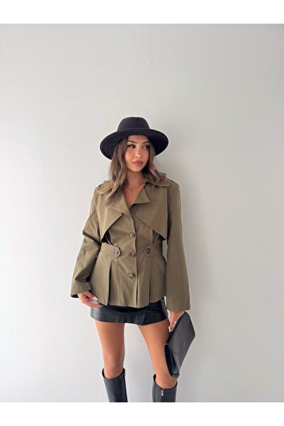 MİSPİER Belted Elastic Trench Jacket