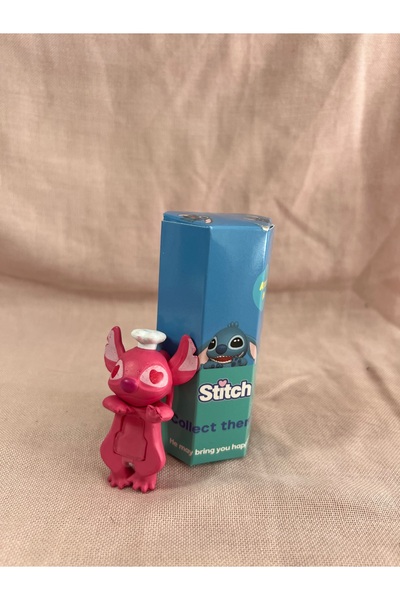 Sevimli Pembe Stitch Figür Biblo – Çocuk Odası ve Masa Dekoru