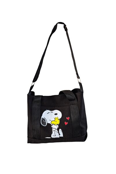 handedizayn Hande Dizayn Sevgililer Anneler Günü Siyah Snoopy Desenli Mini To...