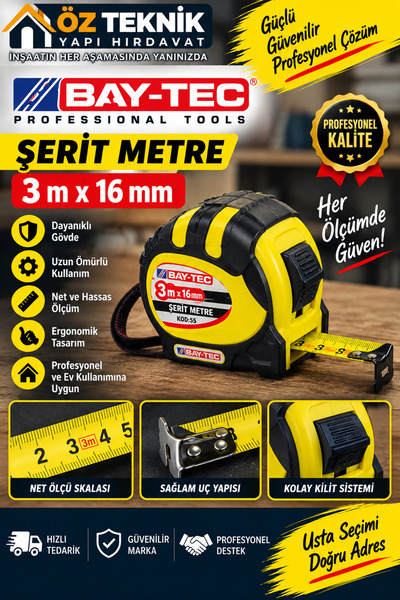 Baytec 3x16mm sarı metre