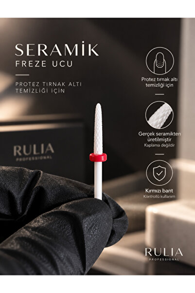 Rulia Professional Rulia Seramik Freze Ucu Kırmızı Bant Yumuşak Sertlik Isınm...