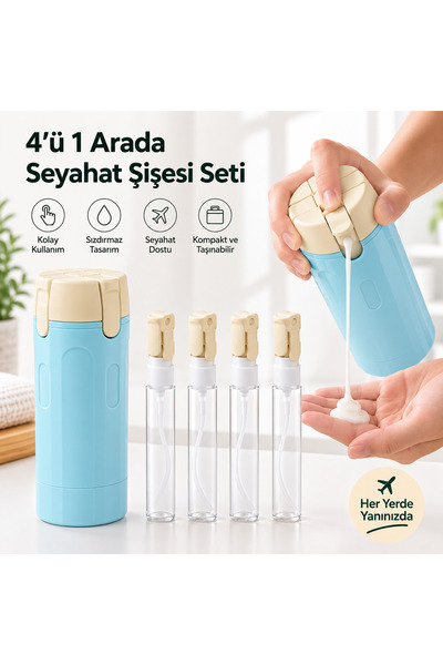 PİYATECH Travel Kit - Makeup Serum Toothpaste Shampoo Hand Cream Travel Box -...