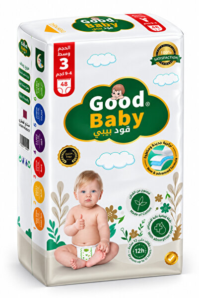 Generic Brand كرتون حفاضات قود بيبي مقاس 3 وسط – 4×1، 192 حفاضة، صناعة قطرية ...