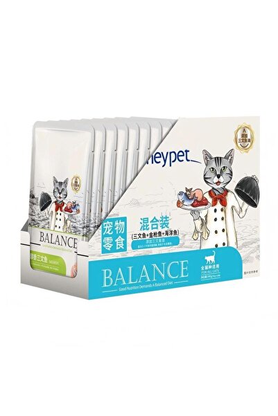 TaoTaoPets 12Ponch Cat Wet Food, Tuna and Salmon and Marine fish 3 Flavors Mix