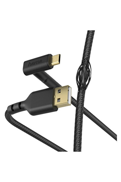 Hama "Stand" Charging/Data Cable, USB-A - Micro-USB, 1.5 m, black