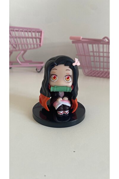 Sakura Konsept Butik Demon Slayer Figür Chibi Figür Oturan 6 cm İblis Avcılar...