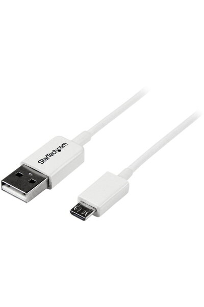 startech .com Cablu Micro USB alb de 2m - A la Micro B - Cablu de încărcare ș...