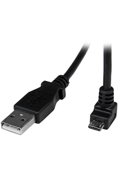 startech .com Cablu Micro USB de 2m - USB A la Micro B în unghi descendent - ...