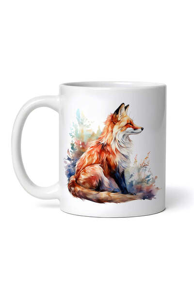 INOVATIX Personalized white mug, Fox from the painting, INOVATIX®. 330ml