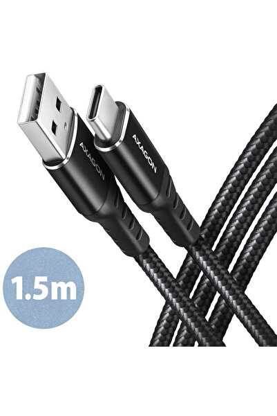 Axagon Cablu de date BUCM-AM15AB, USB-C la USB-A, 1.5m, 3A, USB 2.0, QC 3.0 6...