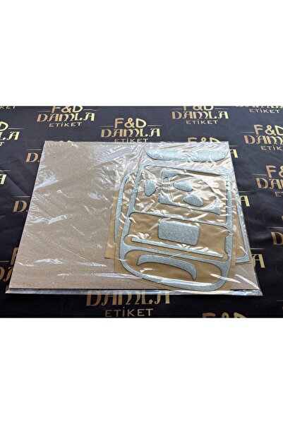 FD Damla Etiket طقم غطاء الصدر الأمامي من خشب الماهوجني باللون الفضي لسيارة ه...