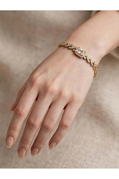 XP Xuping JEWELRY 14 ayar altın kaplama zirkon taşlarla süslenmiş kadın bilek...