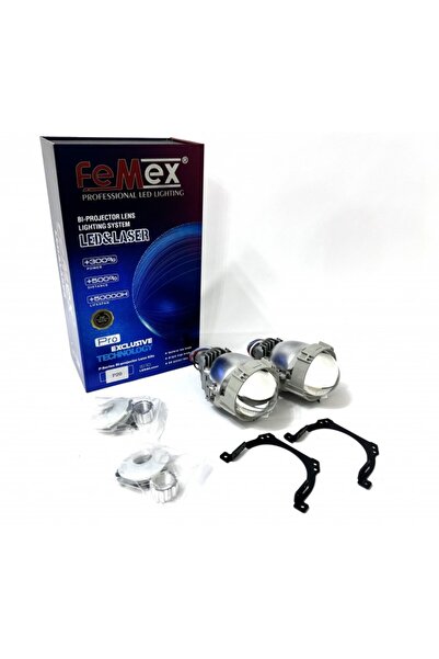 FEMEX P20 Vidalı Bi-Led Projektör Far İçi LED Mercek 2,5 Inc Kısa Uzun Birlik...