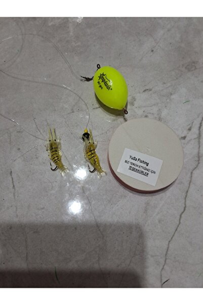 YuSa Fishing Top arkası karides silikon hazır olta takımı