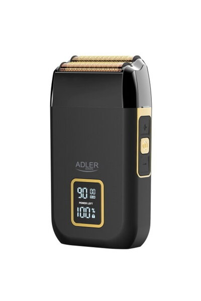 adler Professional Foil Barber Shaver, Dual Cutting Head, Titanium Foil, 3 Sp...