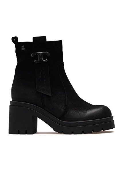 Venüs 2351311K Genuine Nubuck Leather Thick High-Sole Women's Daily Boots