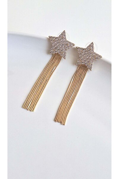 Svc Aksesuar Star Zircon Stone Dangle Earrings