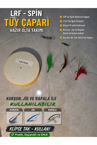 YuSa Fishing Lrf - Spin Tüy çapari hazır olta takımı