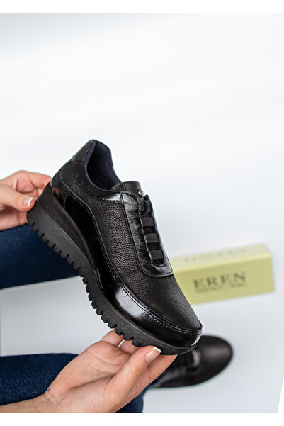 Mammamia 5517 EREN SHOES&BAG حذاء نسائي كاجوال بكعب عريض من الجلد الطبيعي مع ...