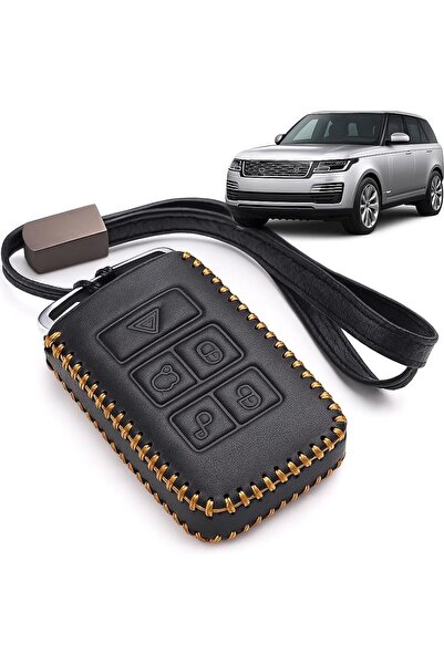 AYMNOOR Genuine Leather Key Fob Cover Compatible with Land Rover Discovery & ...