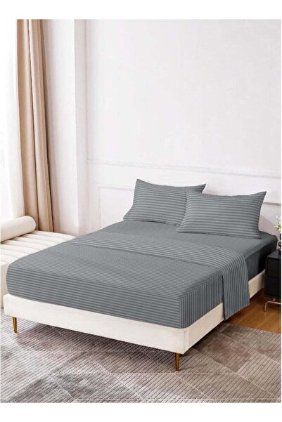 Noon East King Size 3Pc Fitted Sheet Set | Soft Microfiber Material | Stripe ...