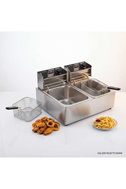 Denx Dinex Dx4003 Electric Deep Oil Fryer - Double Pan, Large Capacity, Tempe...