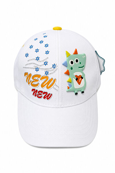 Jack Ferrero Children's White Dinosaur Patch and Star Pattern Adjustable Base...