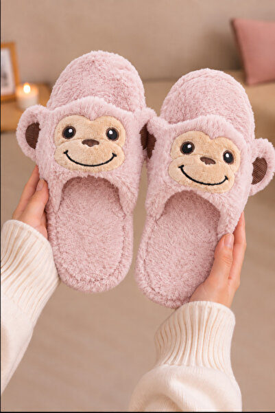star shoes Monkey figured soft comfortable winter slippers plush home slippers